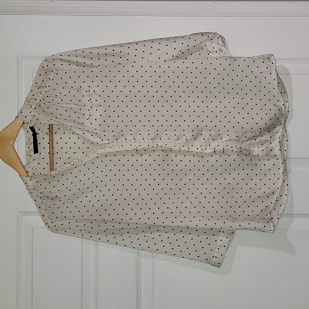 The Limited small white-polka dotted button-up